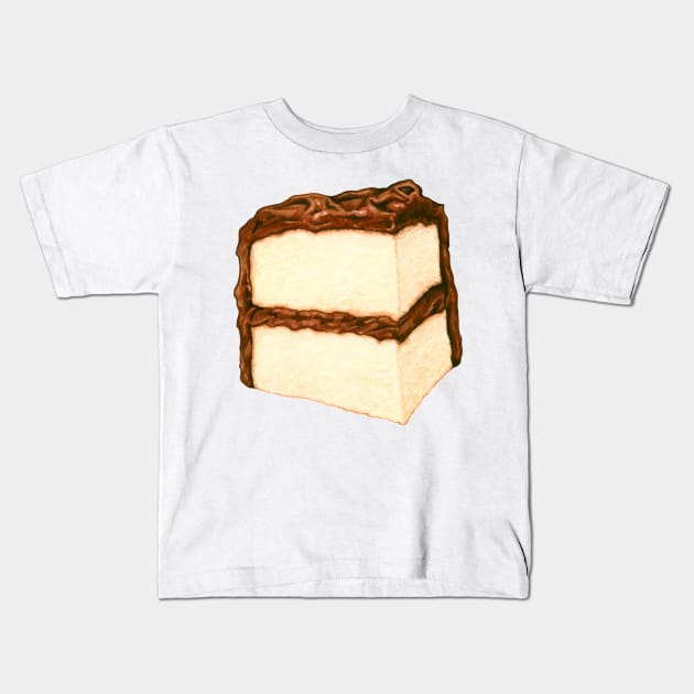 Chocolate Cake Slice Kids T-Shirt by KellyGilleran